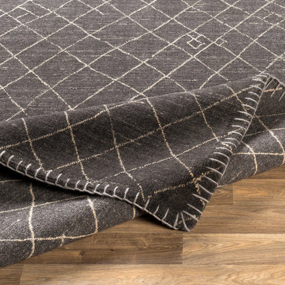 Arlequin Rug - 30026 by Surya in black, ivory. Made from 60% wool, 40% viscose in a unique style.