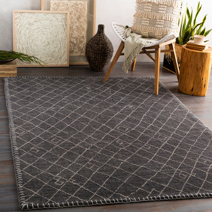 Arlequin Rug - 30026 by Surya in black, ivory. Made from 60% wool, 40% viscose in a unique style.