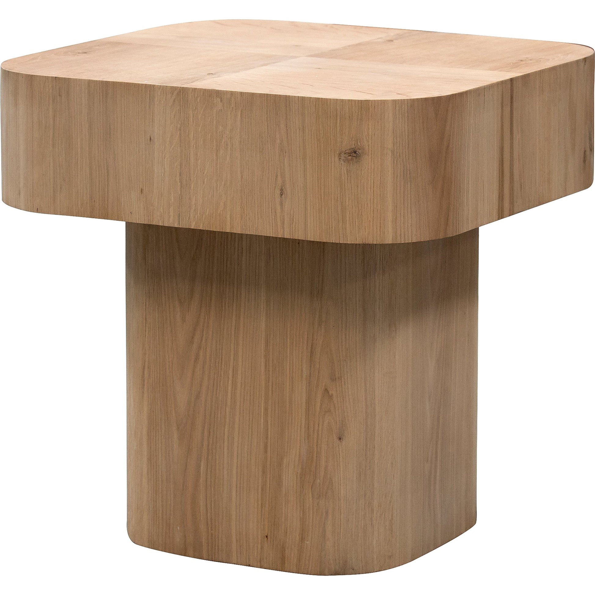 Arquette End Table - 530917 by Surya in clear and natural. Made from wood veneer in a modern style.