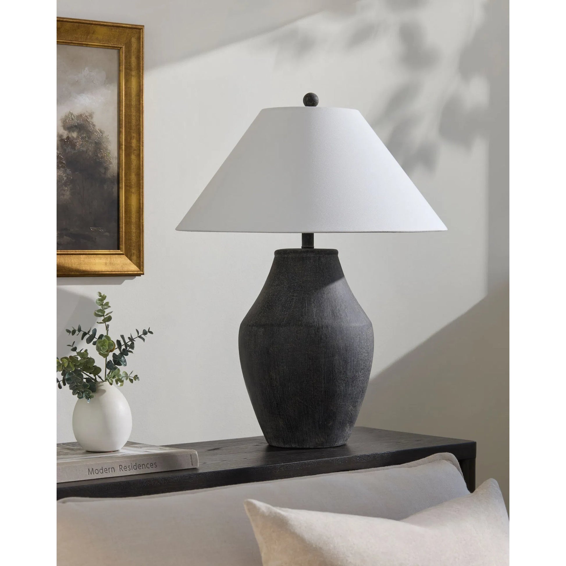 Amaryllis Lamp - 531302 by Surya. Made from ceramic, linen, metal, resin in a modern style.