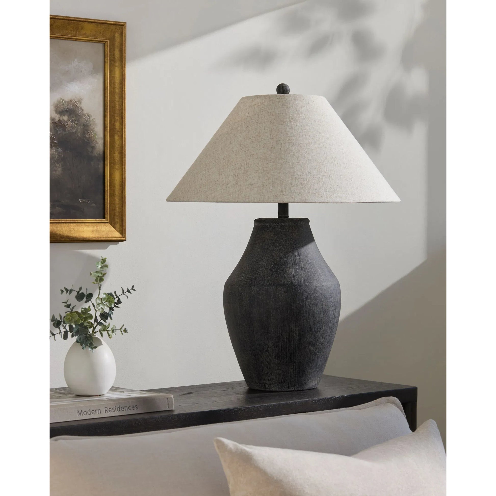 Amaryllis Lamp - 531302 by Surya. Made from ceramic, linen, metal, resin in a modern style.