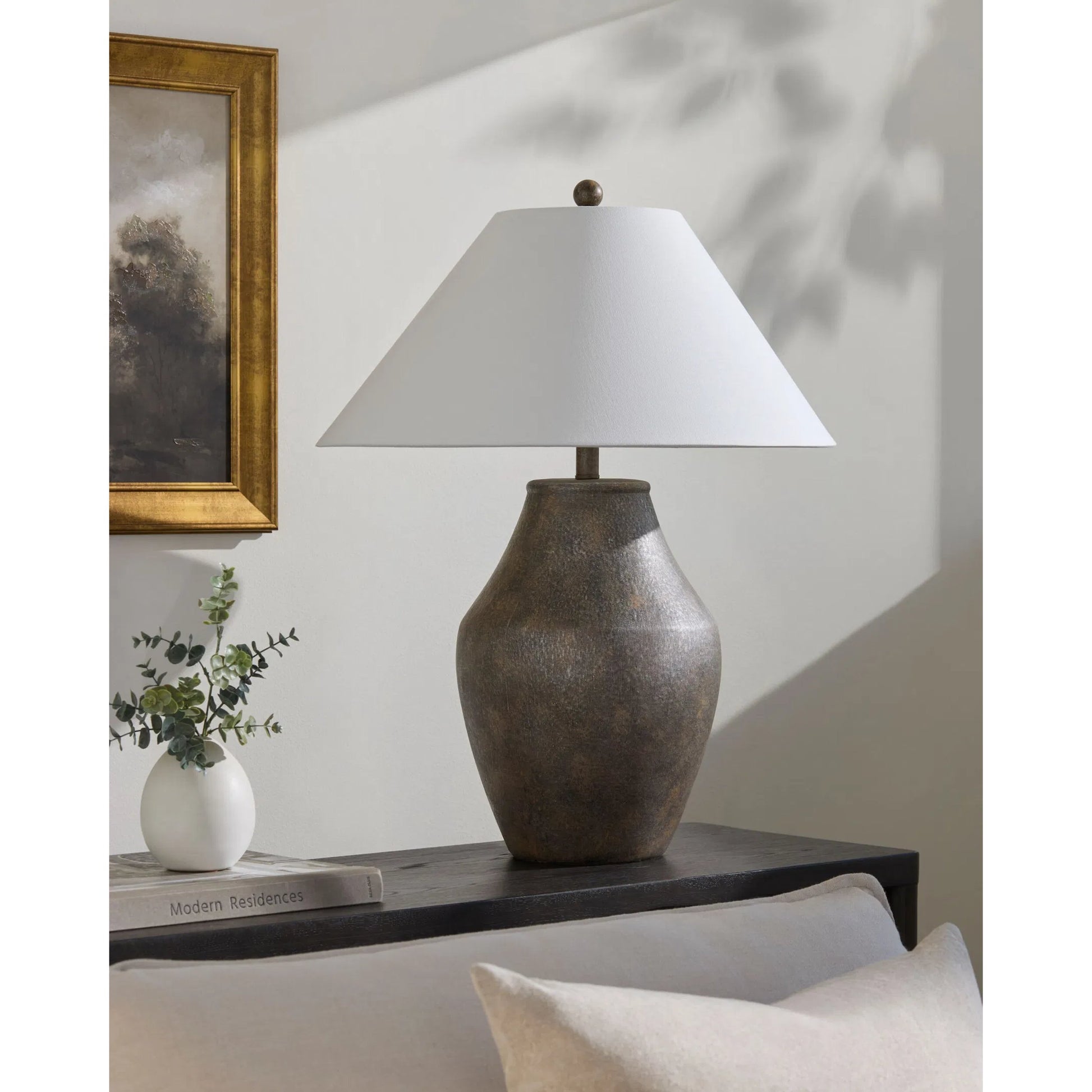 Amaryllis Lamp - 531302 by Surya. Made from ceramic, linen, metal, resin in a modern style.