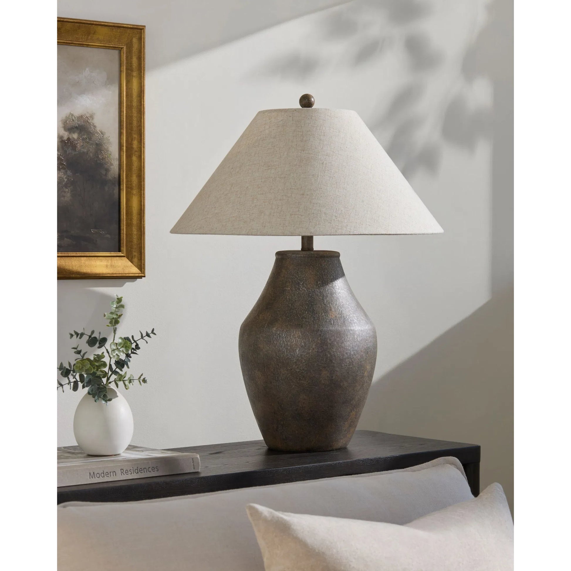 Amaryllis Lamp - 531302 by Surya. Made from ceramic, linen, metal, resin in a modern style.