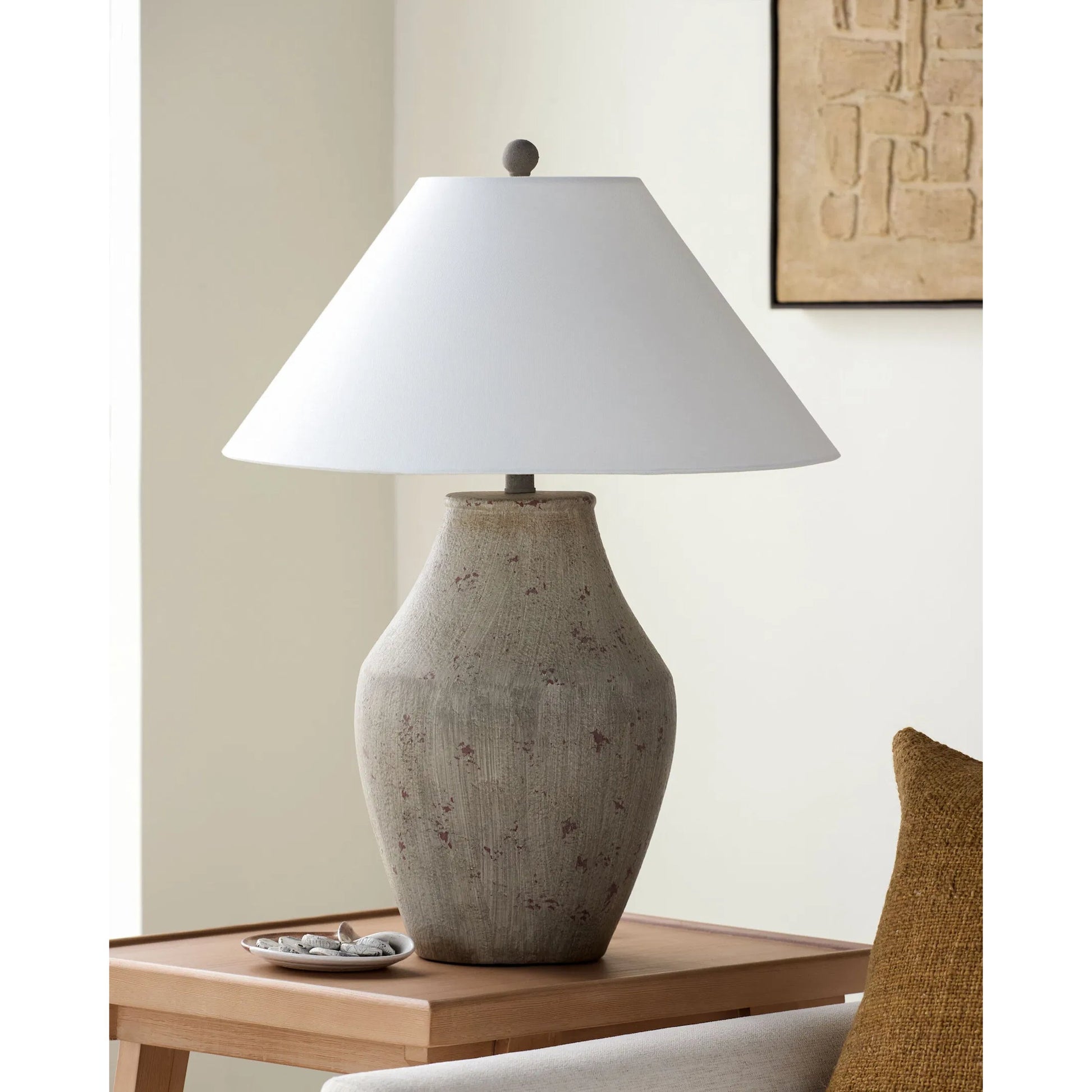 Amaryllis Lamp - 531302 by Surya. Made from ceramic, linen, metal, resin in a modern style.