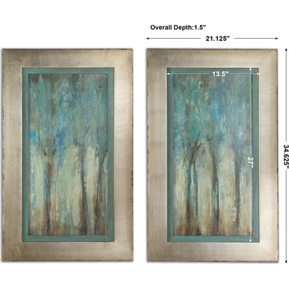 Whispering Wind Framed Art (Set of 2) by Uttermost in multi. Made from wood, mdf, paper in a modern style.