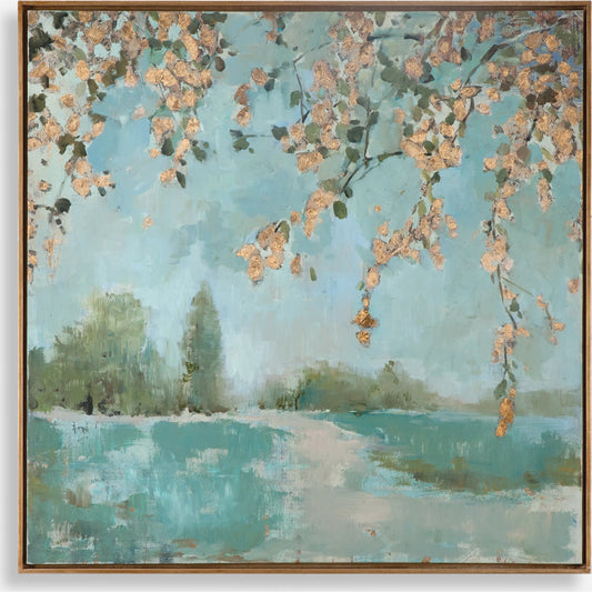 Peaceful Landscape Art by Uttermost in multi. Made from fir in a modern style.