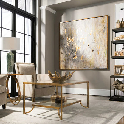 Golden Raindrops by Uttermost in multi. Made from firwood, fiber canvas, pu leather in a modern style.
