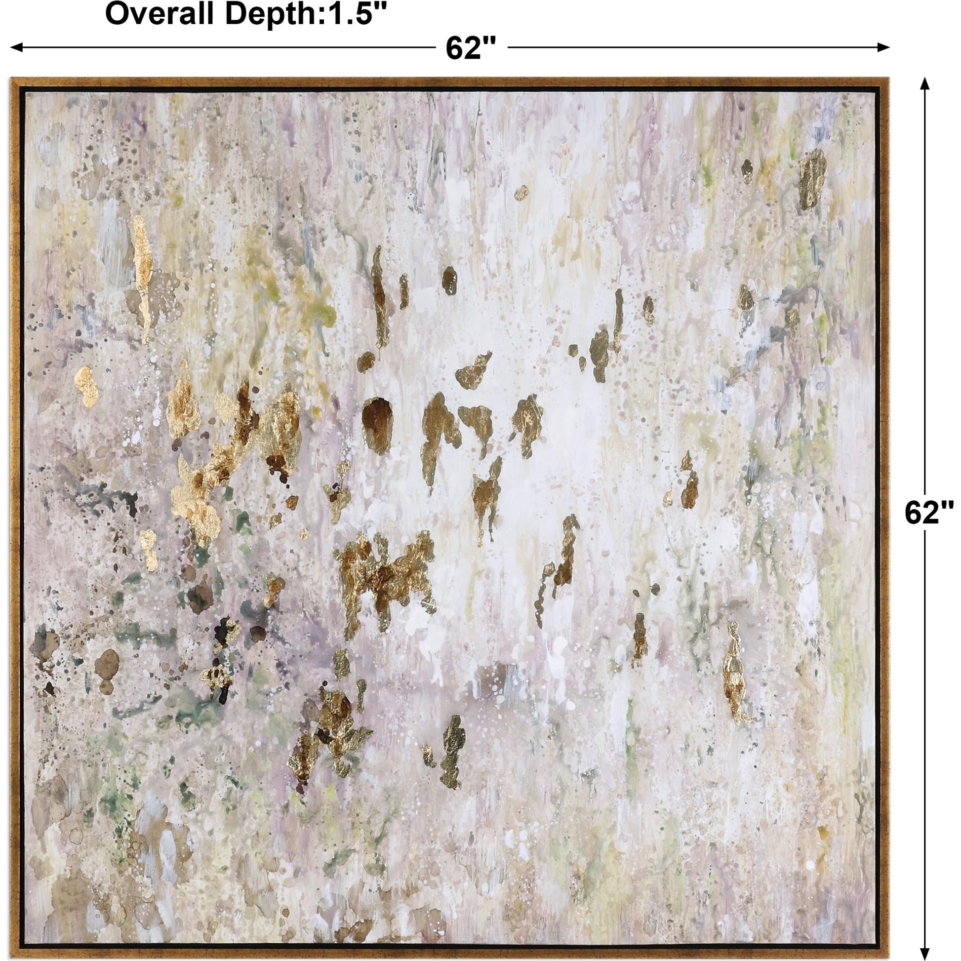 Golden Raindrops by Uttermost in multi. Made from firwood, fiber canvas, pu leather in a modern style.