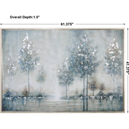 Walk in the Meadow Landscape Art by Uttermost in multi. Made from pine, canvas, acrylic in a modern style.