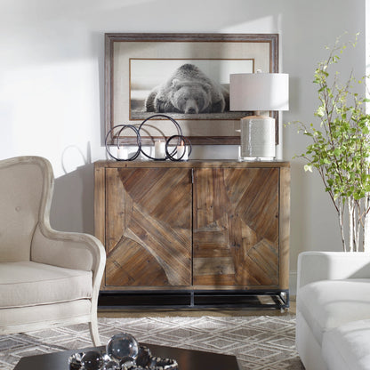 Deep Sleep Bear Print by Uttermost in multi. Made from pine wood, glass in a rustic style.