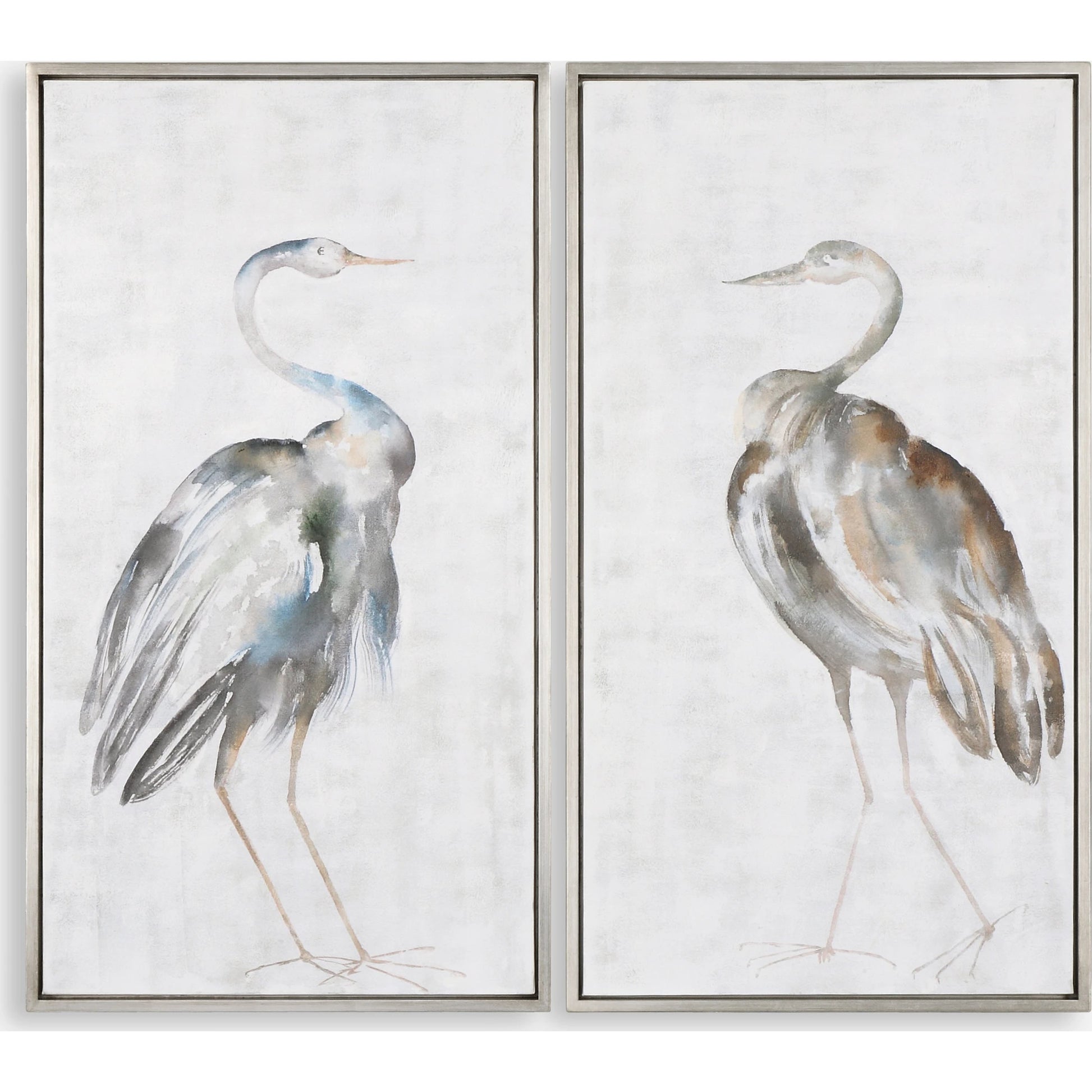 Summer Birds Framed Art by Uttermost in multi. Made from pine wood, canvas, acrylic in a coastal style.