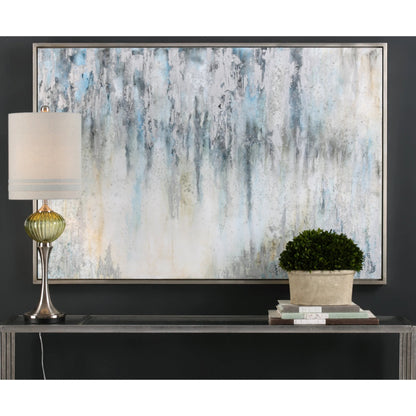 Overcast Abstract Art by Uttermost in multi. Made from pine wood, canvas, acrylic in a modern style.