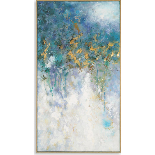 Floating Abstract Art by Uttermost in multi. Made from firwood, fiber canvas in a modern style.