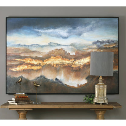 Valley of Light Landscape Art by Uttermost in multi. Made from canvas, pine wood, acrylic in a modern style.