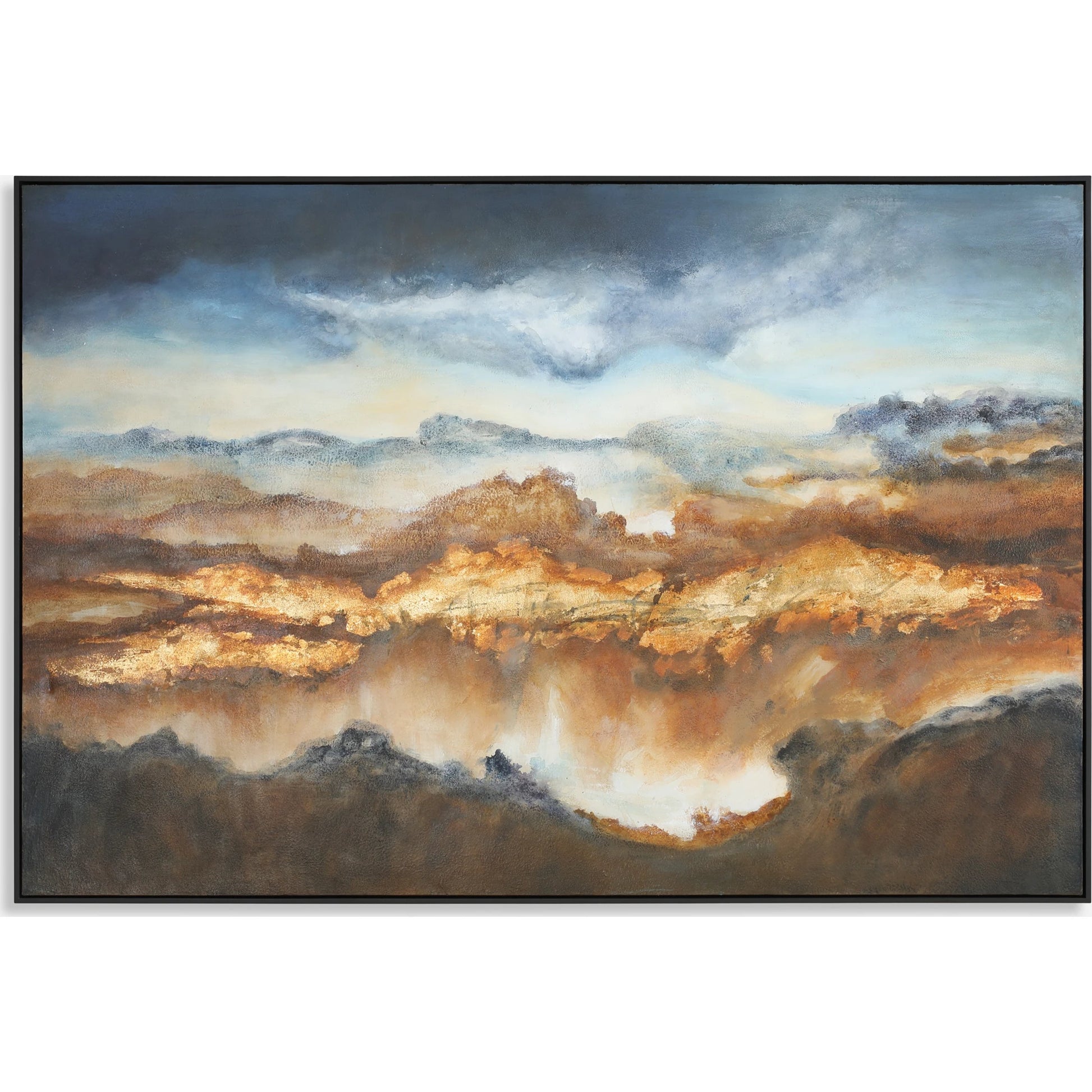 Valley of Light Landscape Art by Uttermost in multi. Made from canvas, pine wood, acrylic in a modern style.