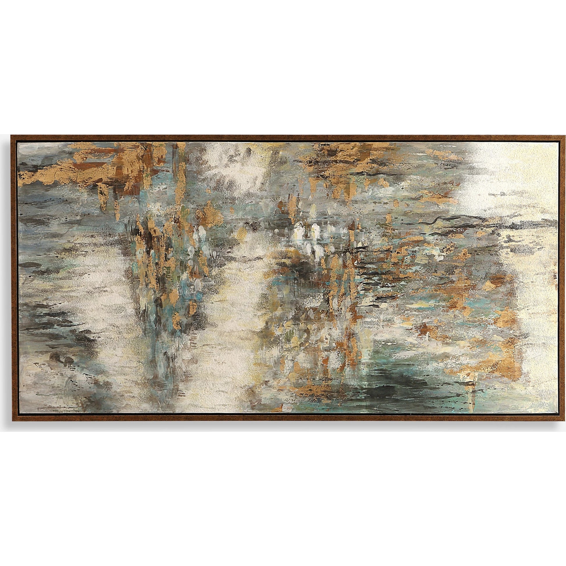 Behind the Falls Abstract Art by Uttermost in multi. Made from fir wood, canvas in a modern style.