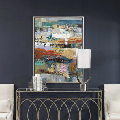 Fiesta Hand Painted Canvas by Uttermost in multi. Made from fir wood, canvas, pu frame in a modern style.