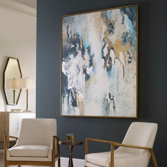 Stormy Seas by Uttermost in multi. Made from canvas, pine wood, acrylic in a modern style.