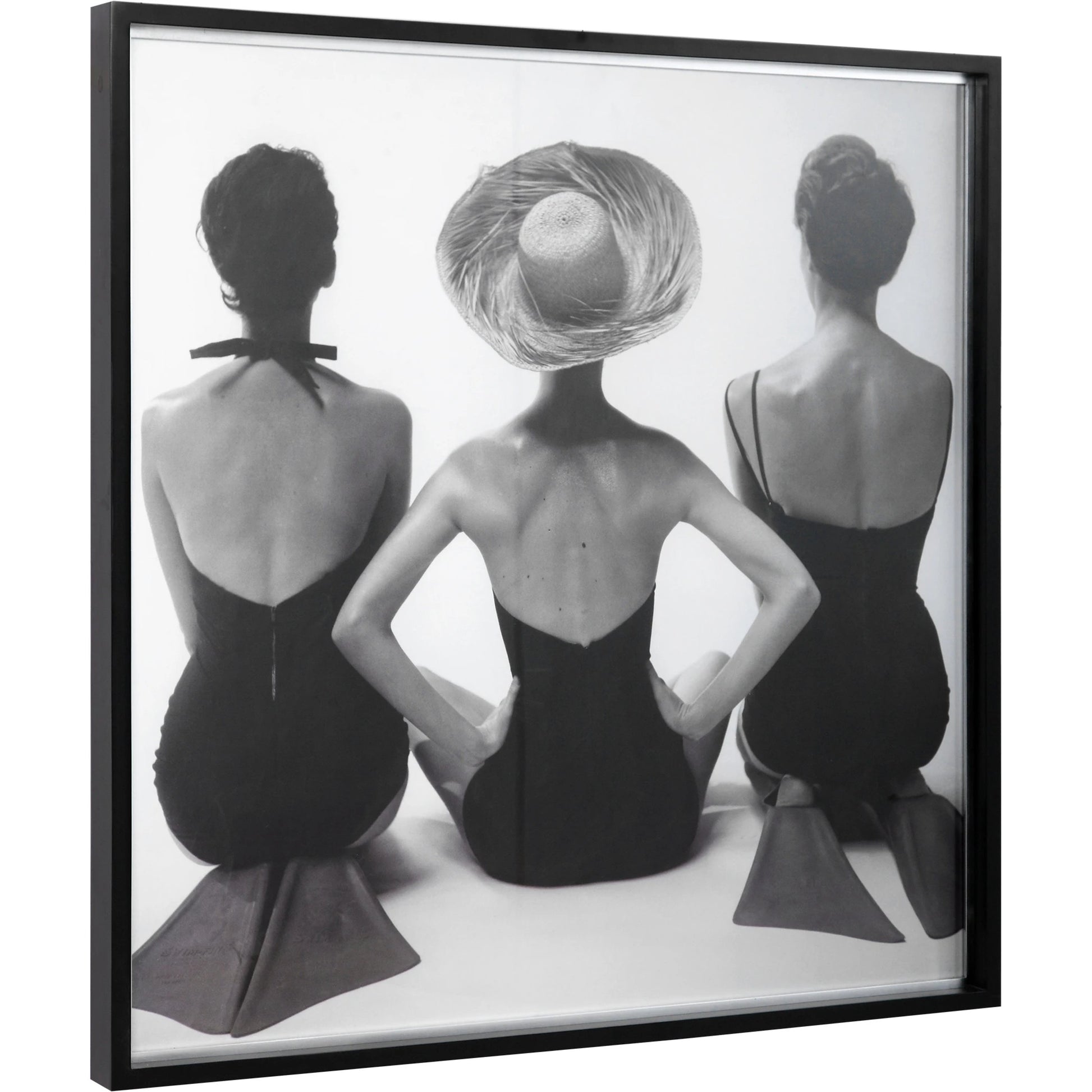 Ladies' Swimwear, 1959 Fashion Print by Uttermost in multi. Made from pine, glass, mdf, paper in a coastal style.