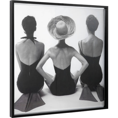 Ladies' Swimwear, 1959 Fashion Print by Uttermost in multi. Made from pine, glass, mdf, paper in a coastal style.