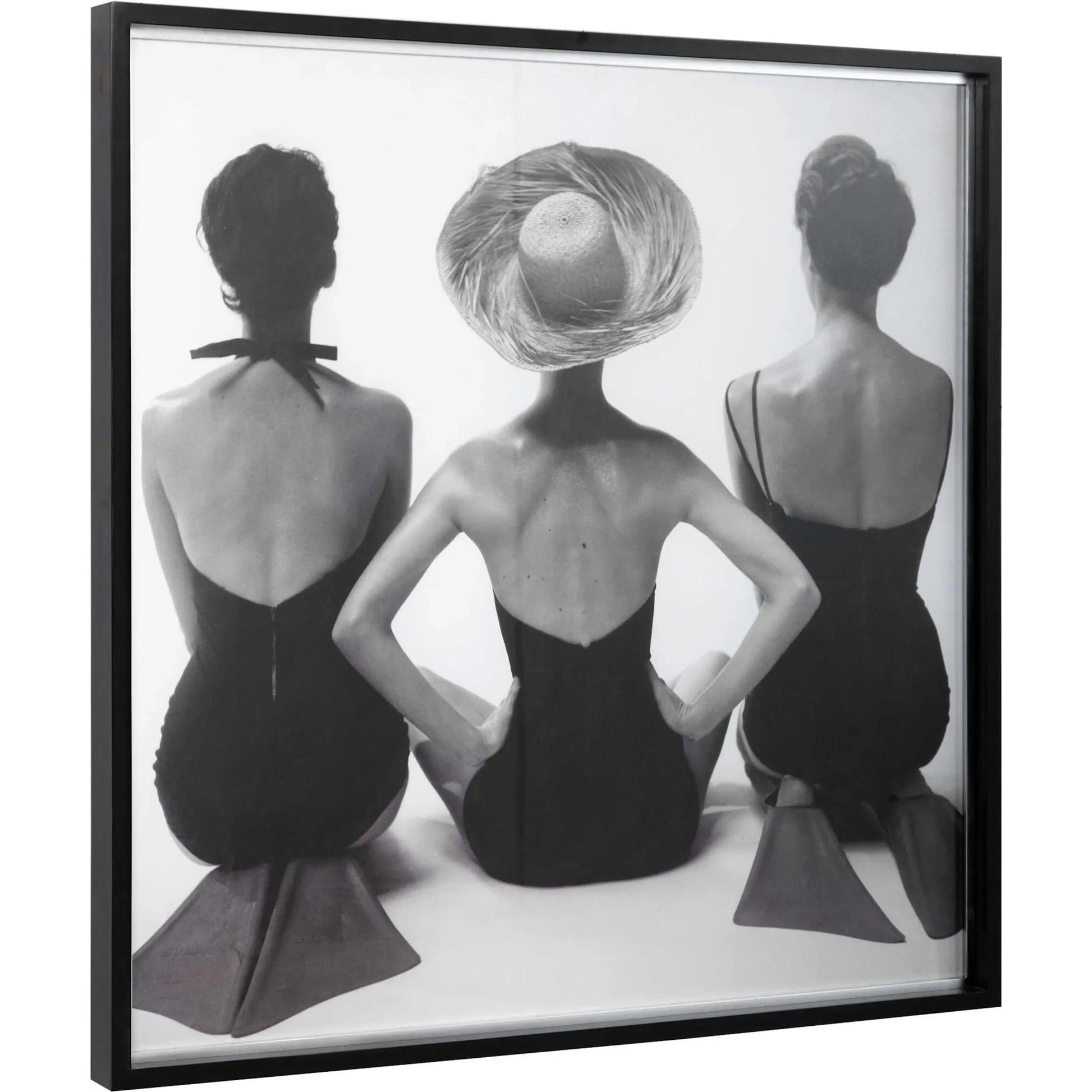 Ladies' Swimwear, 1959 Fashion Print by Uttermost in multi. Made from pine, glass, mdf, paper in a coastal style.