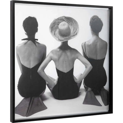 Ladies' Swimwear, 1959 Fashion Print by Uttermost in multi. Made from pine, glass, mdf, paper in a coastal style.