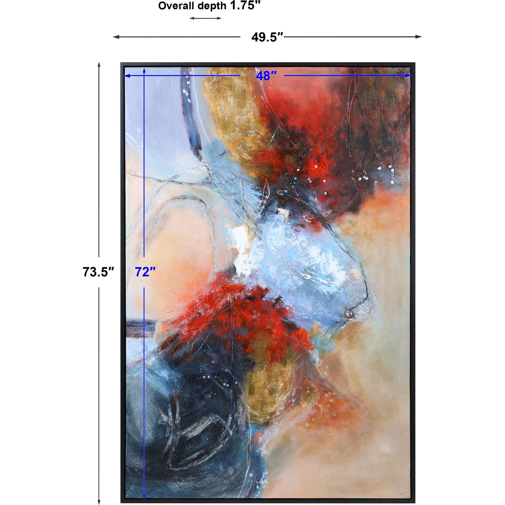 Summer Sunset Abstract Art by Uttermost in multi. Made from canvas, pine wood, acrylic in a modern style.