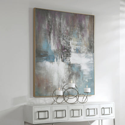 Elevation Abstract Art by Uttermost in multi. Made from fir wood, canvas, pu leather in a modern style.