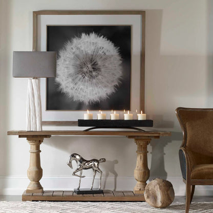 Dandelion Seedhead Framed Print by Uttermost in multi. Made from pinewood, veneer, glass, mdf in a modern style.