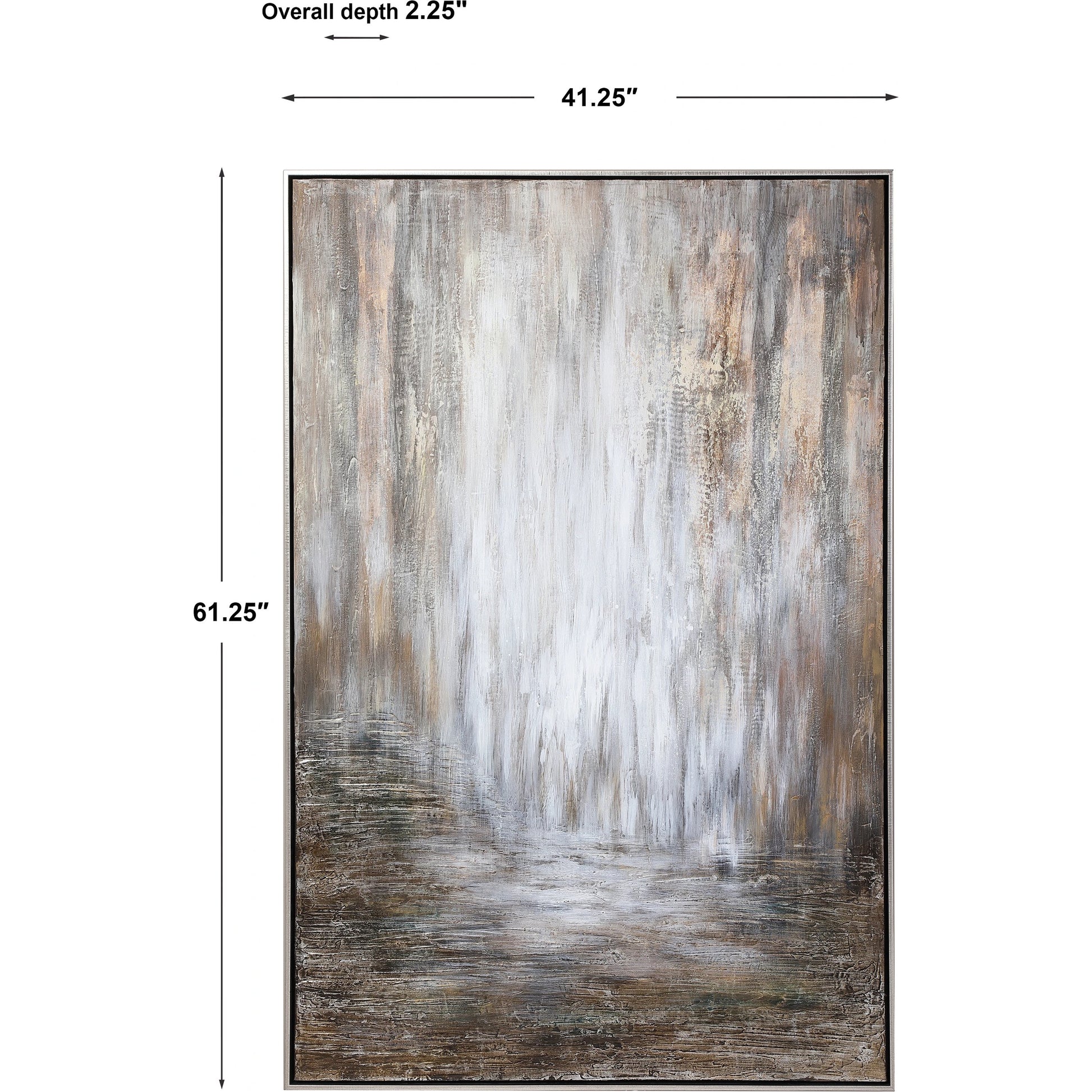 Desert Rain Hand Painted Abstract Art by Uttermost in multi. Made from fir wood, pu frame, canvas in a modern style.
