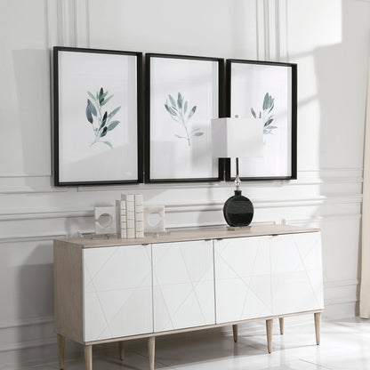 Simple Sage Watercolor Prints by Uttermost in multi. Made from plastic, glass, paper in a transitional style.
