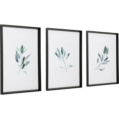 Simple Sage Watercolor Prints by Uttermost in multi. Made from plastic, glass, paper in a transitional style.