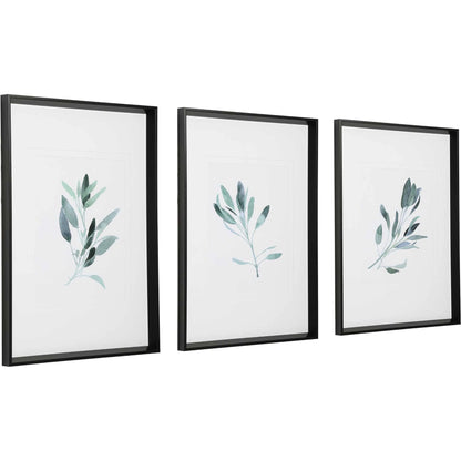 Simple Sage Watercolor Prints by Uttermost in multi. Made from plastic, glass, paper in a transitional style.