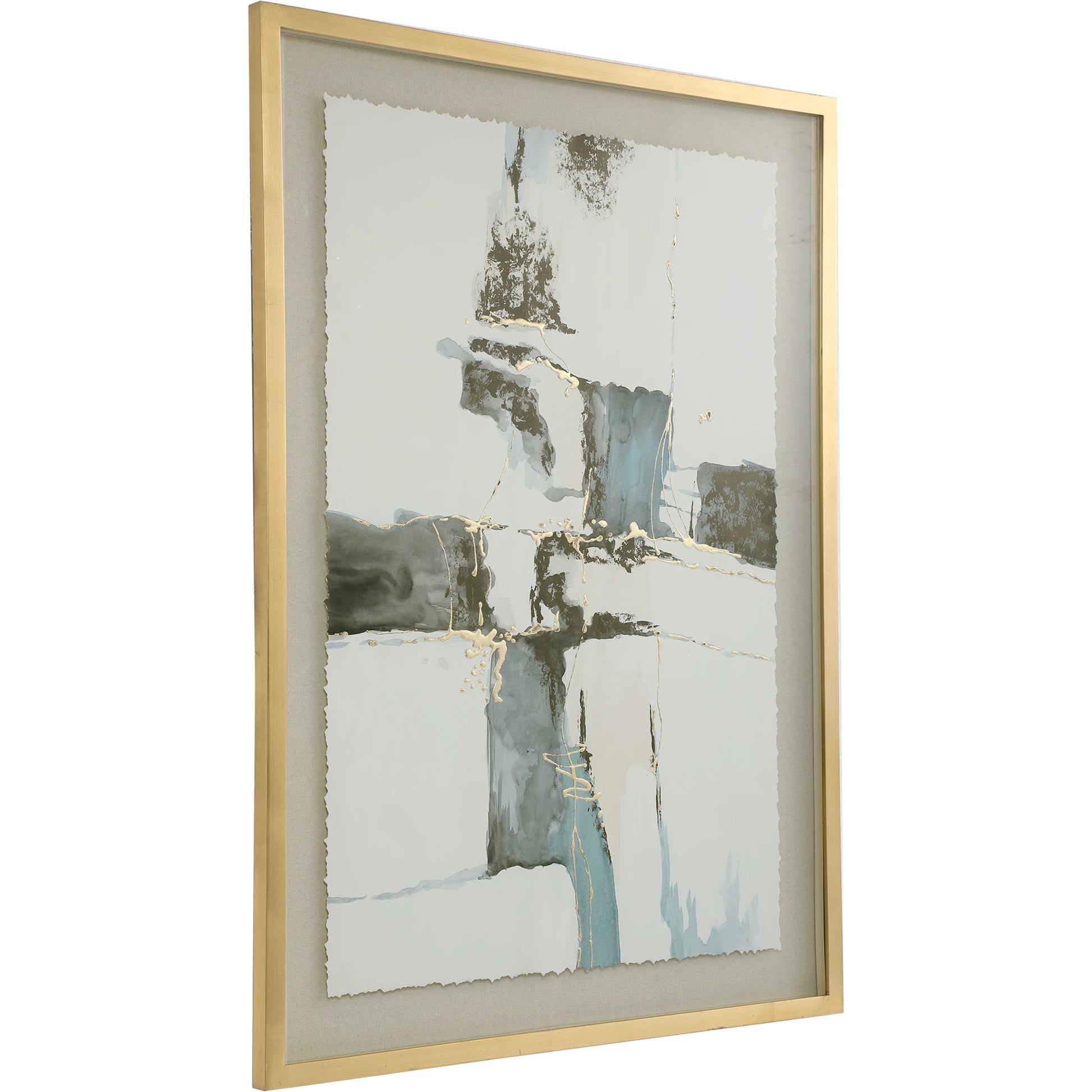 Crosswalk Abstract Art by Uttermost in multi. Made from paper, pine, mdf, glass, linen, acrylic in a modern style.