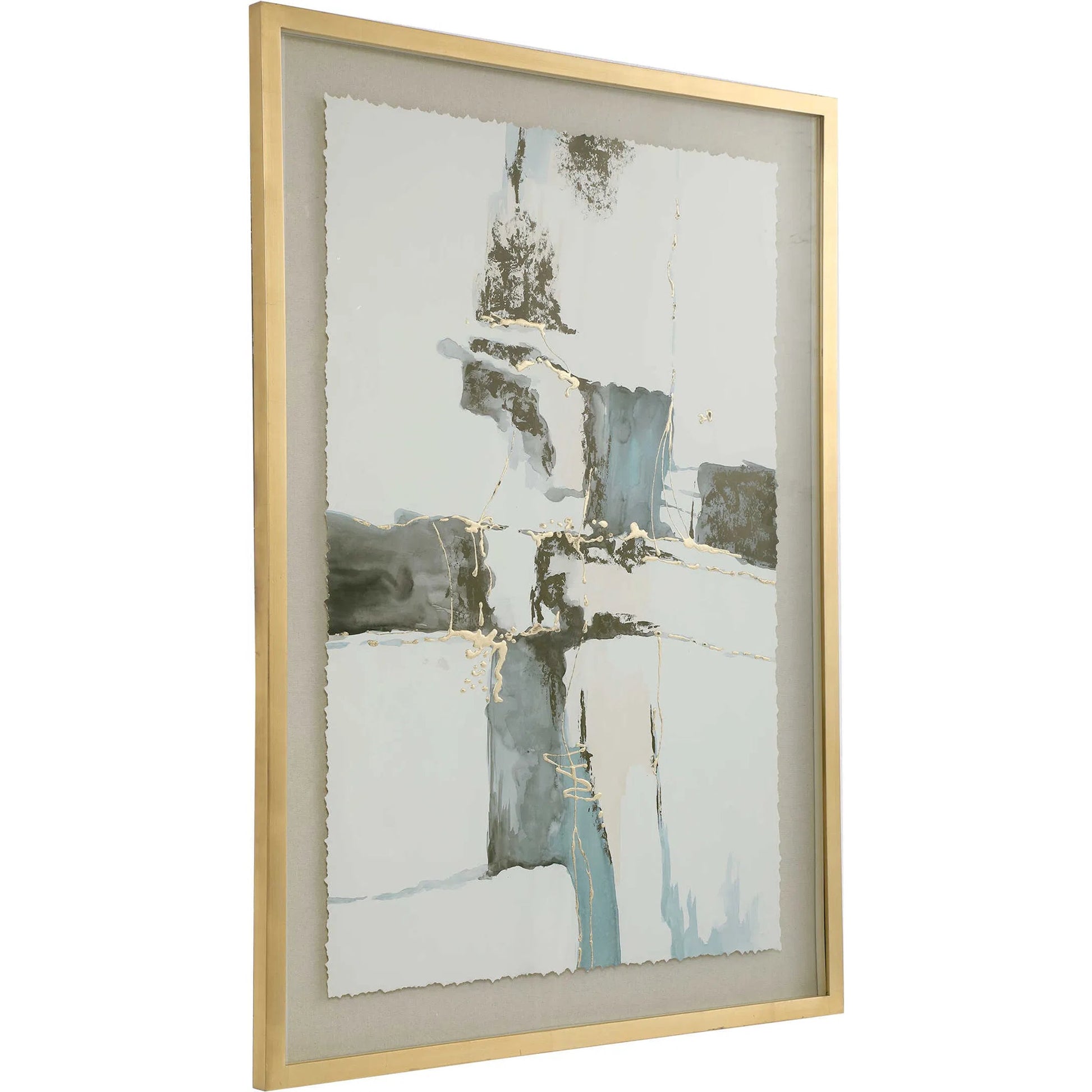 Crosswalk Abstract Art by Uttermost in multi. Made from paper, pine, mdf, glass, linen, acrylic in a modern style.