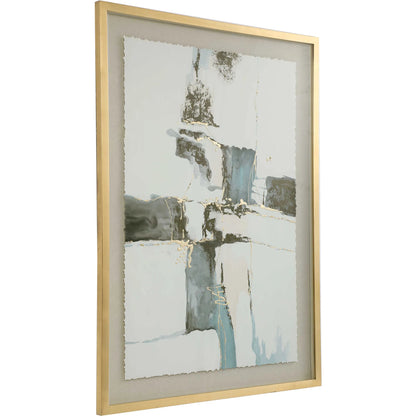 Crosswalk Abstract Art by Uttermost in multi. Made from paper, pine, mdf, glass, linen, acrylic in a modern style.