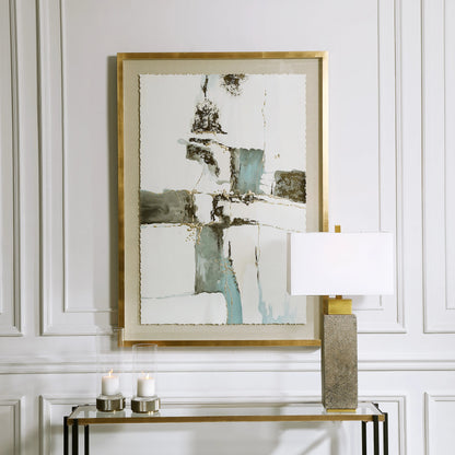 Crosswalk Abstract Art by Uttermost in multi. Made from paper, pine, mdf, glass, linen, acrylic in a modern style.