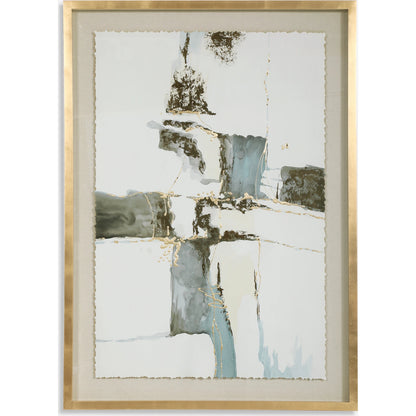 Crosswalk Abstract Art by Uttermost in multi. Made from paper, pine, mdf, glass, linen, acrylic in a modern style.