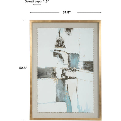 Crosswalk Abstract Art by Uttermost in multi. Made from paper, pine, mdf, glass, linen, acrylic in a modern style.