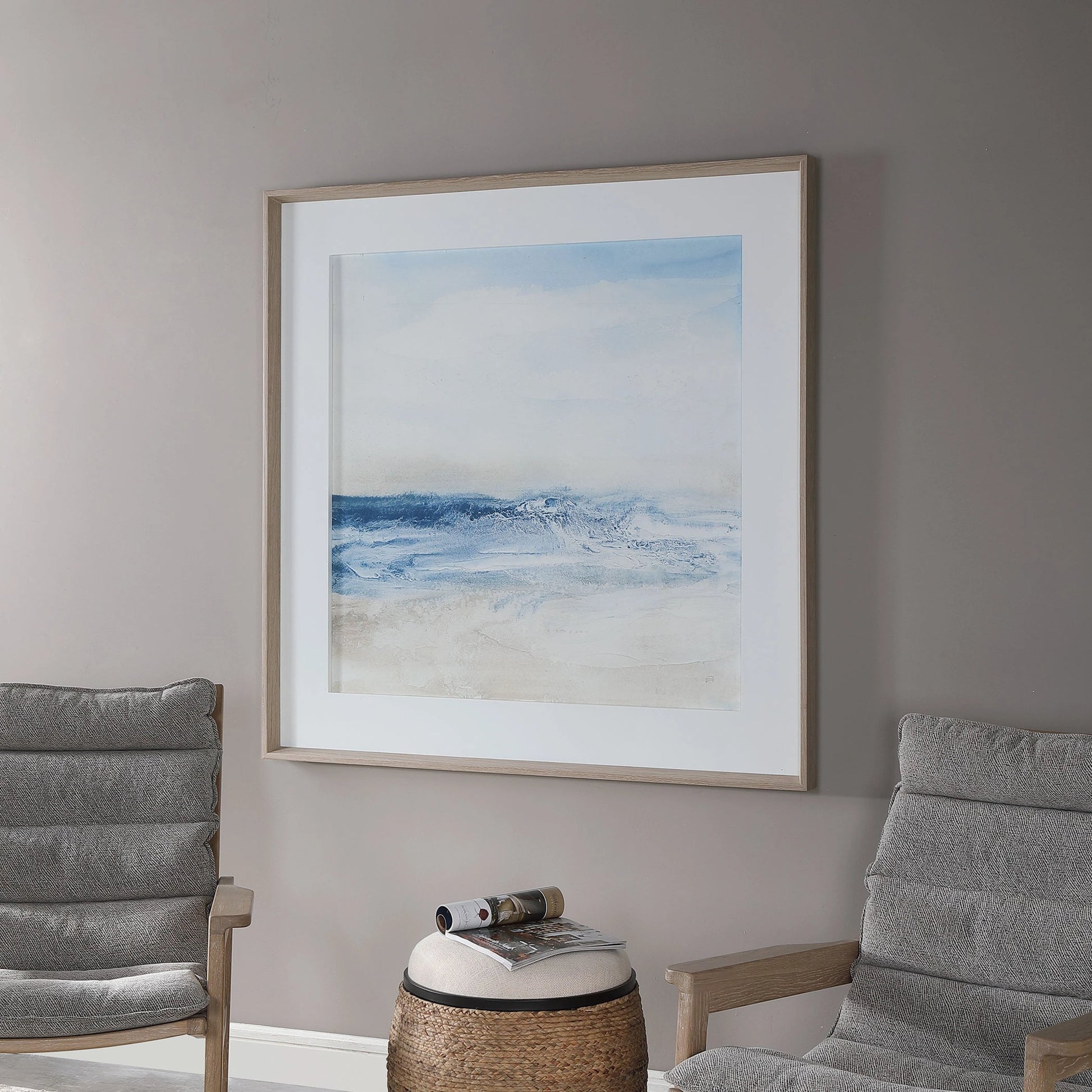 Surf and Sand Framed Print by Uttermost in multi. Made from pine, glass, mdf, paper in a coastal style.