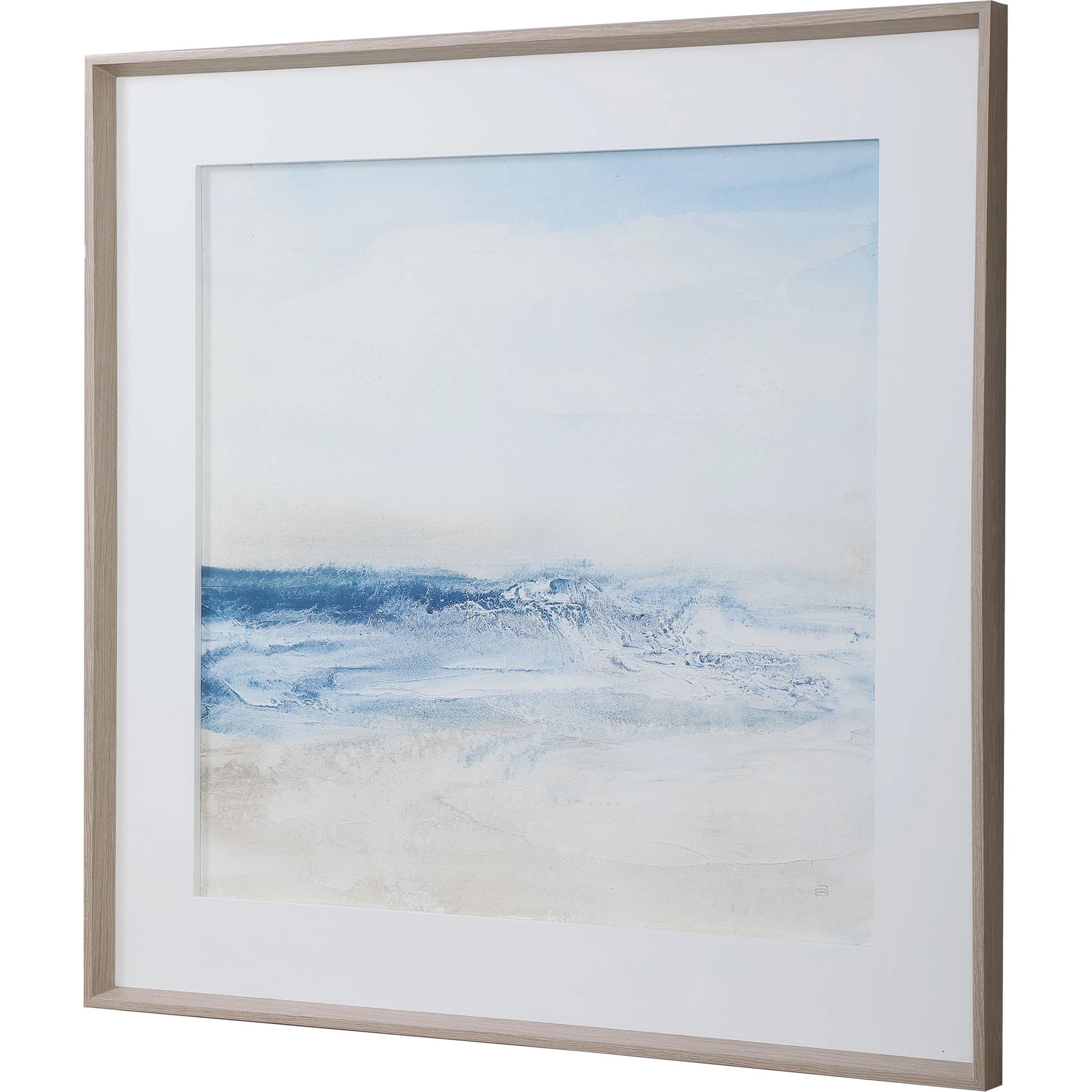 Surf and Sand Framed Print by Uttermost in multi. Made from pine, glass, mdf, paper in a coastal style.