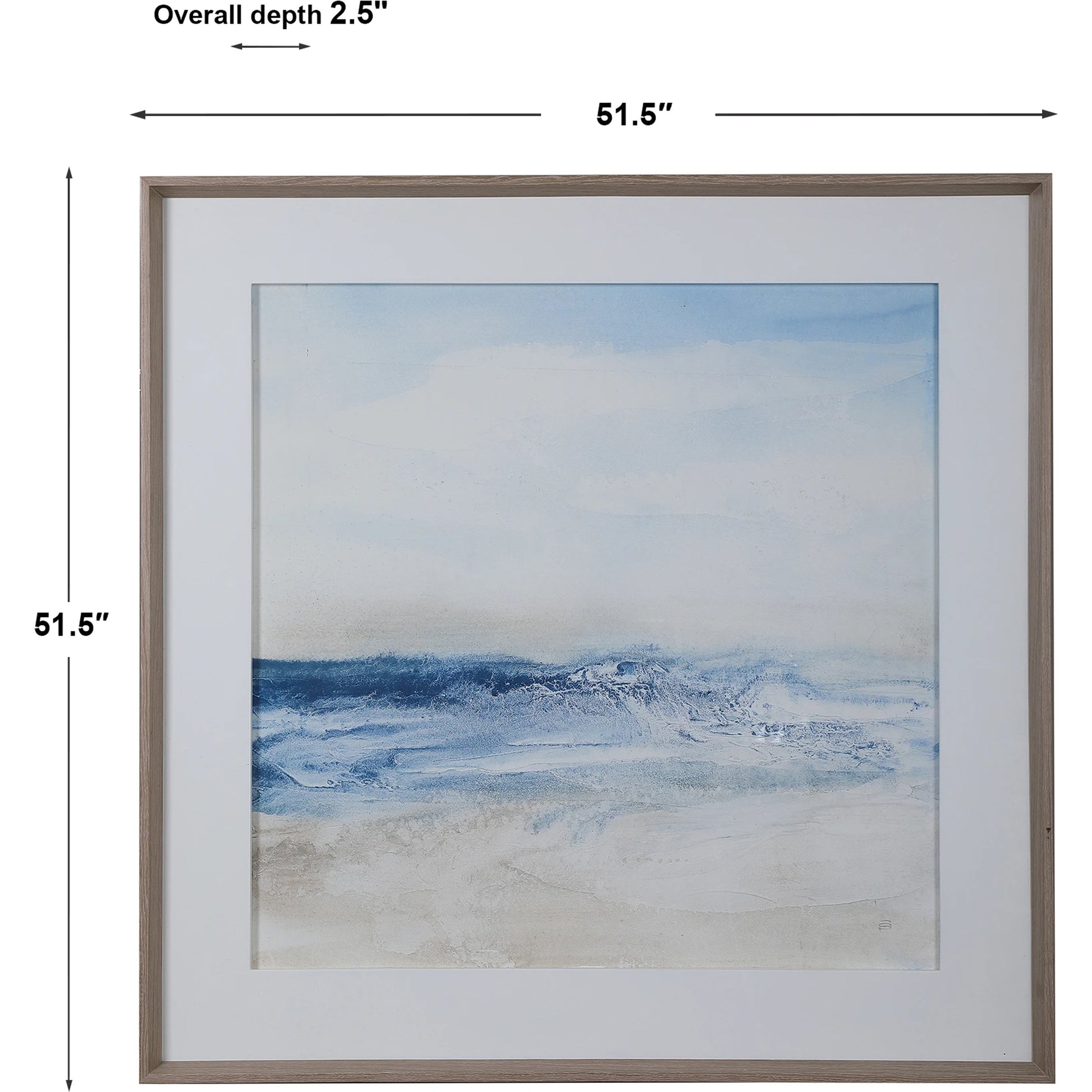 Surf and Sand Framed Print by Uttermost in multi. Made from pine, glass, mdf, paper in a coastal style.