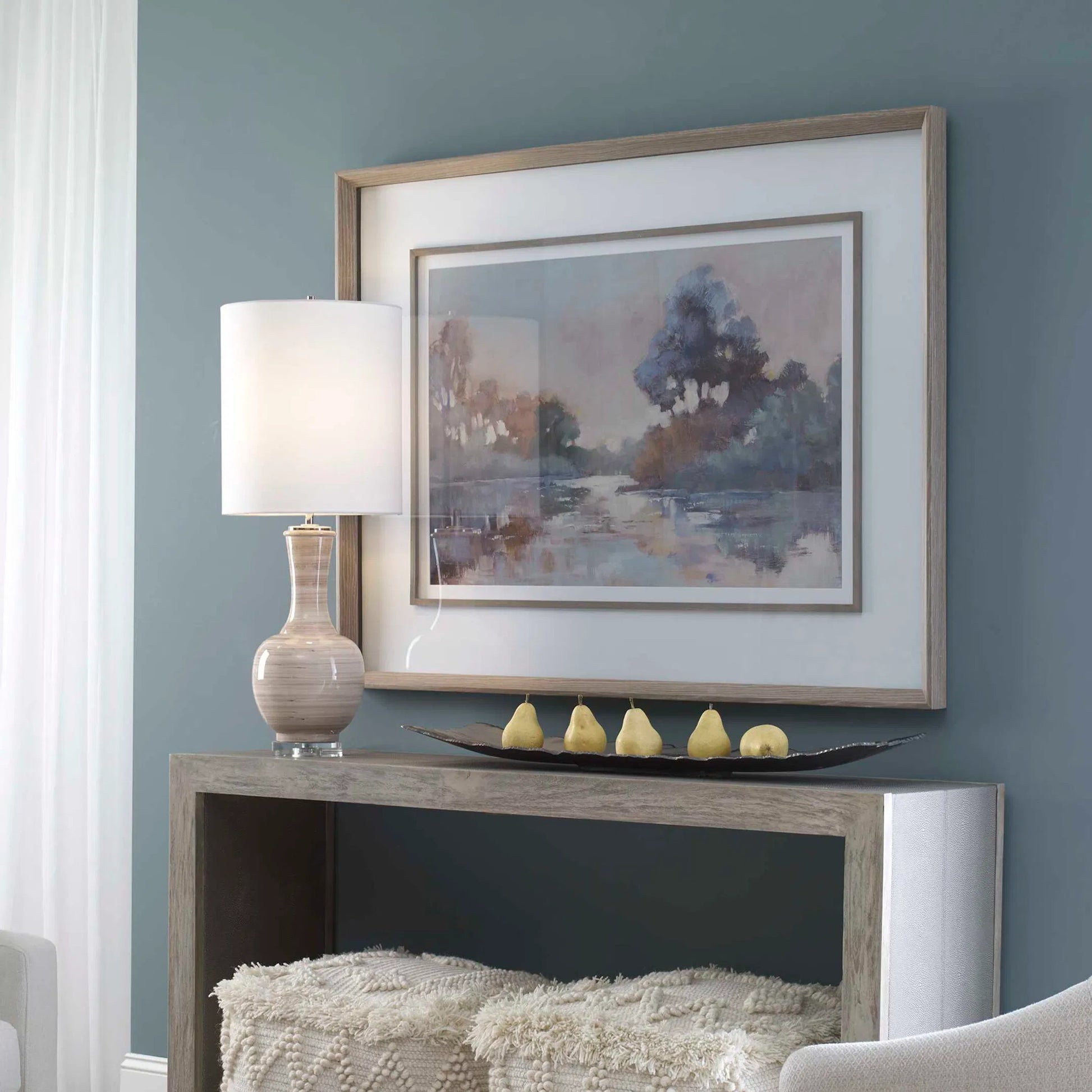 Morning Lake by Uttermost in multi. Made from pine, glass, mdf, paper in a transitional style.