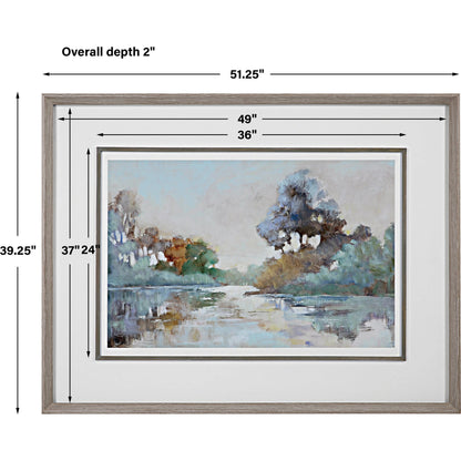 Morning Lake by Uttermost in multi. Made from pine, glass, mdf, paper in a transitional style.