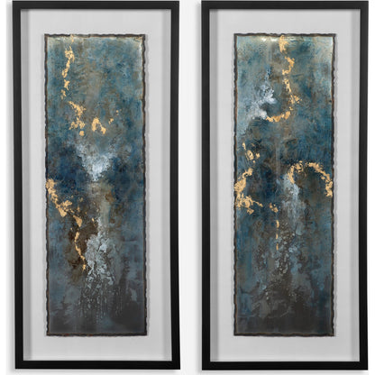 Glimmering Agate by Uttermost in multi. Made from mdf, iron, pine, glass in a modern style.