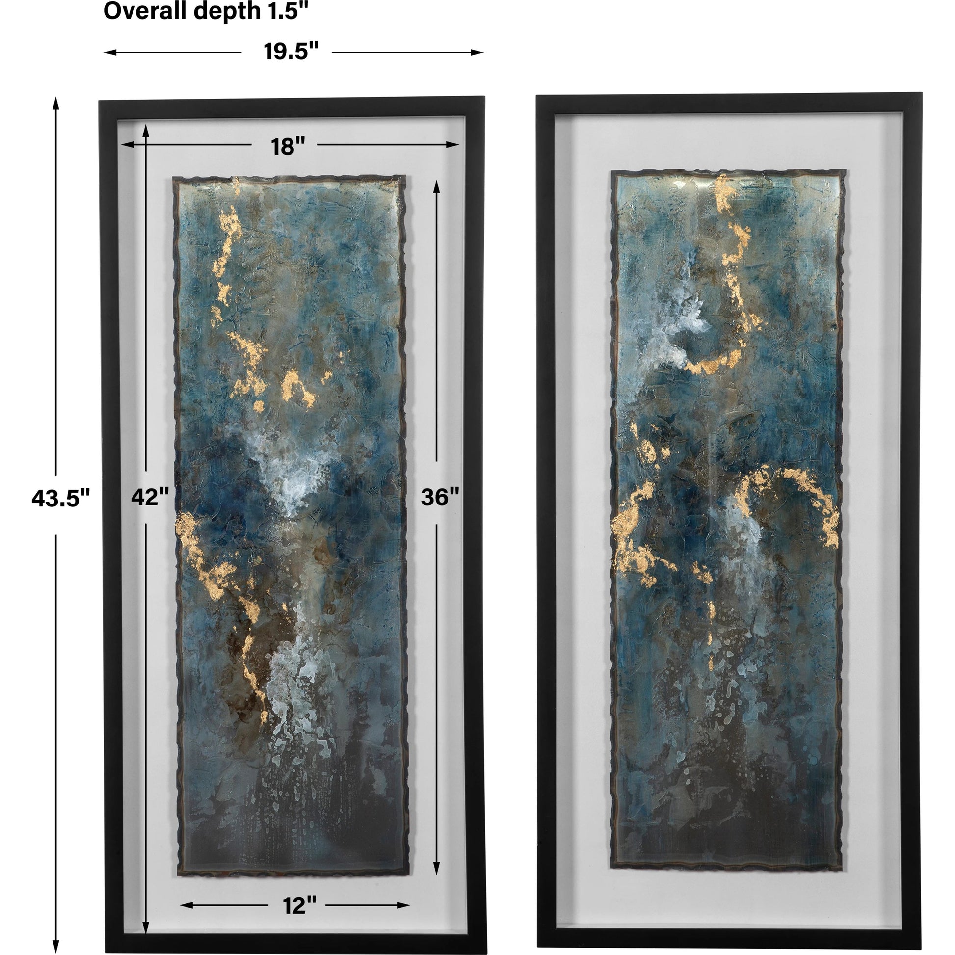 Glimmering Agate by Uttermost in multi. Made from mdf, iron, pine, glass in a modern style.