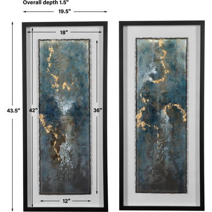 Glimmering Agate by Uttermost in multi. Made from mdf, iron, pine, glass in a modern style.