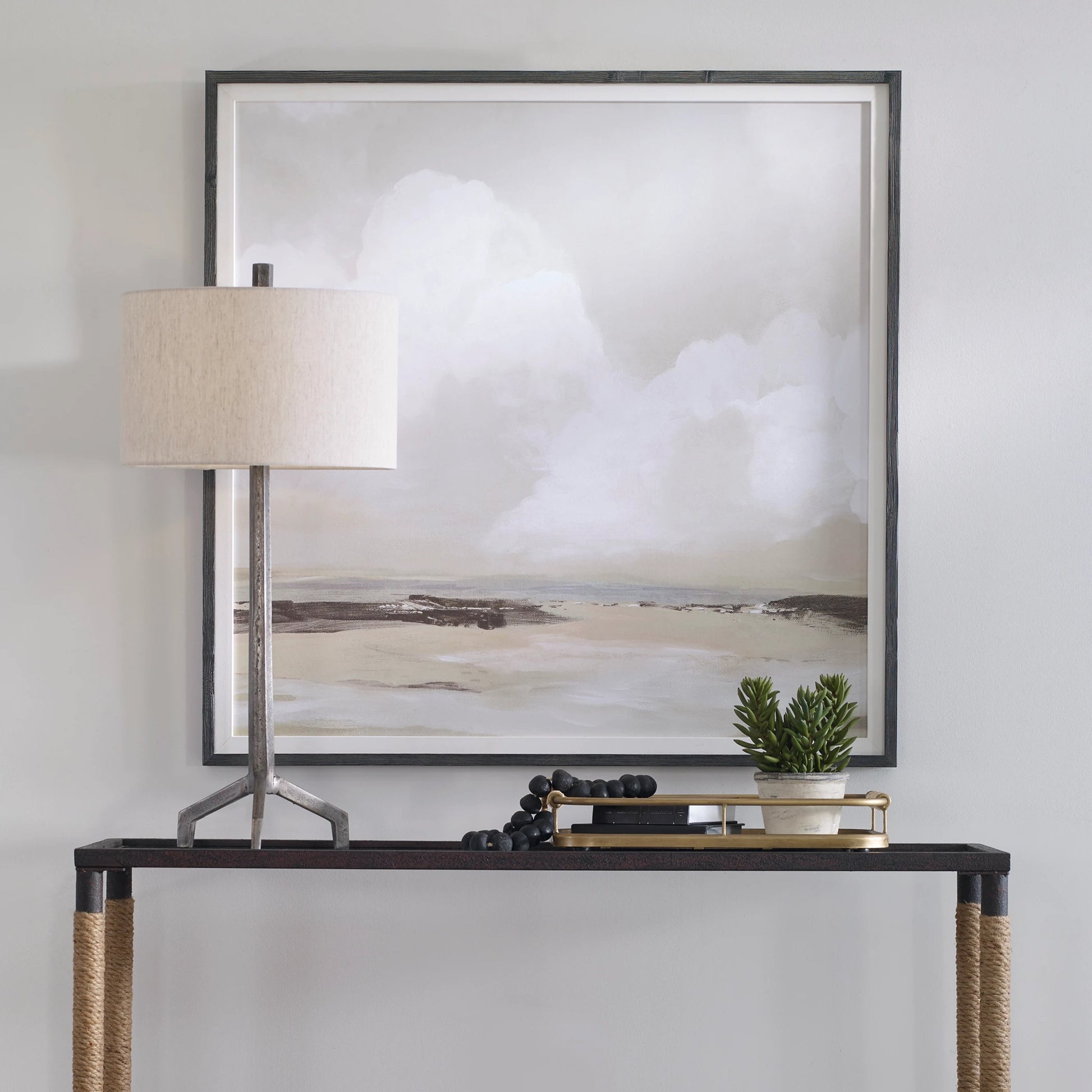 Soft Clouds by Uttermost in multi. Made from pine, mdf, linen, paper in a modern style.