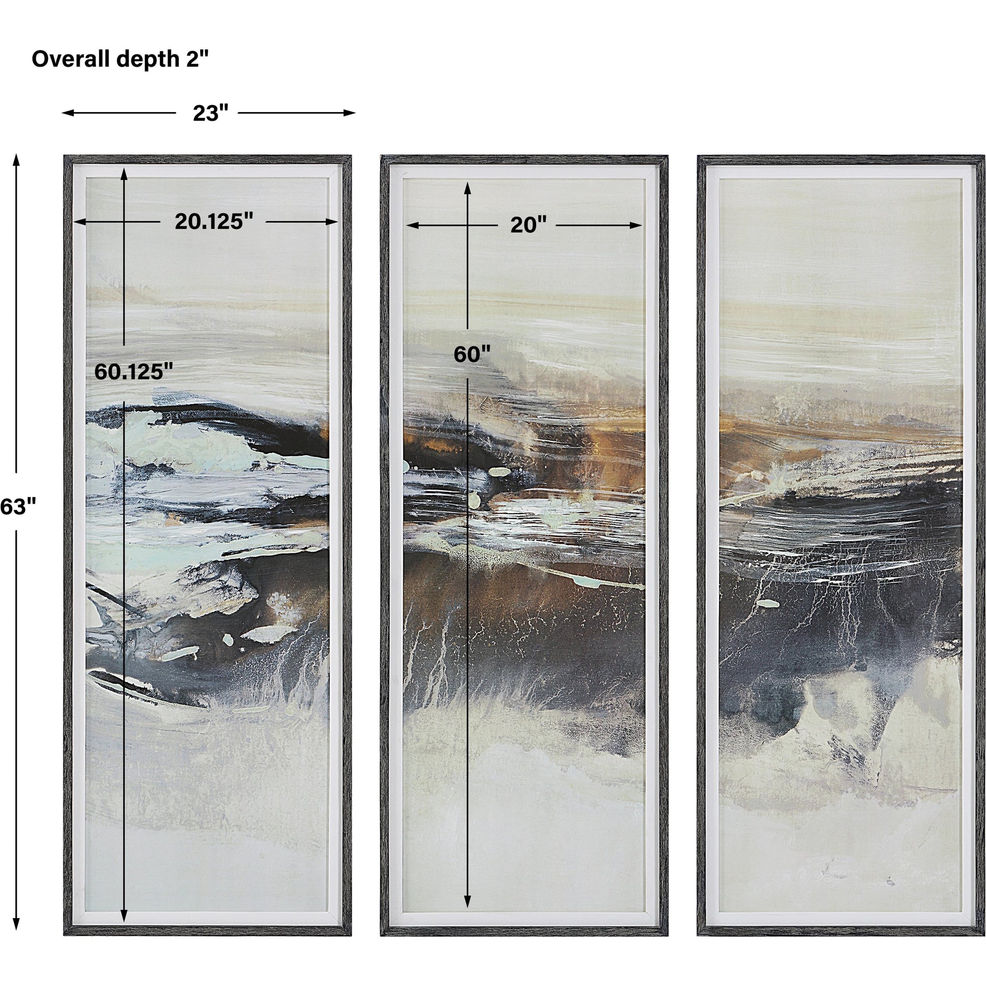 Graphite Horizon by Uttermost in multi. Made from pine, mdf, linen, paper in a modern style.