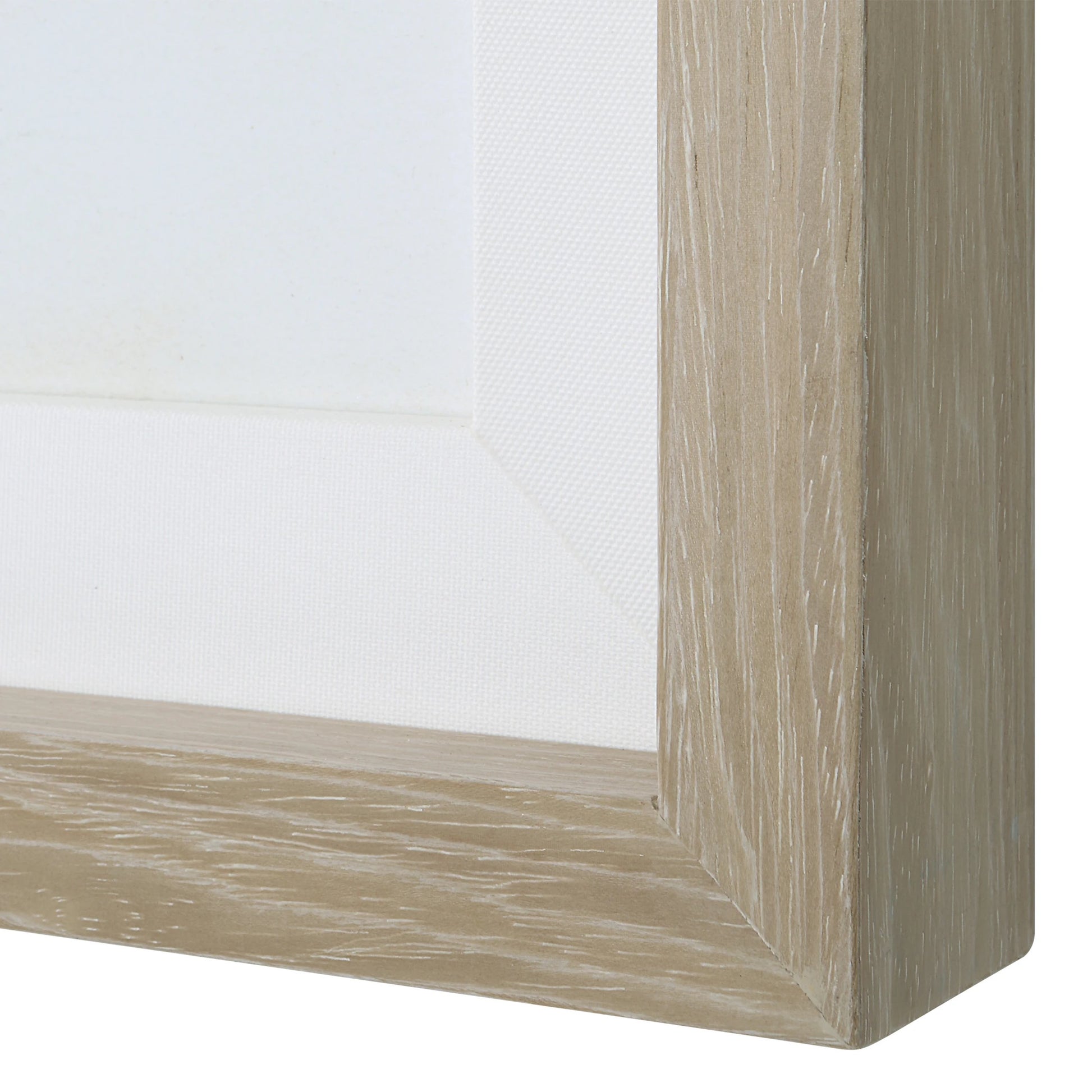 Glacial Coast Framed Prints by Uttermost in multi and natural pine. Made from pine, mdf, veneer, linen in a coastal style.